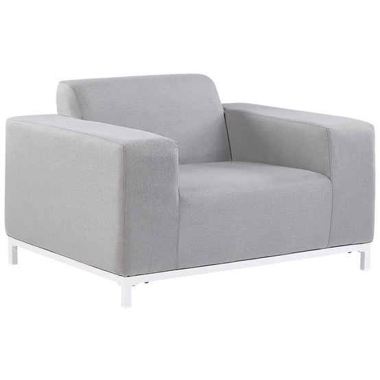 Fauteuil Tissu Gris clair ROVIGO - Beliani - Image 3