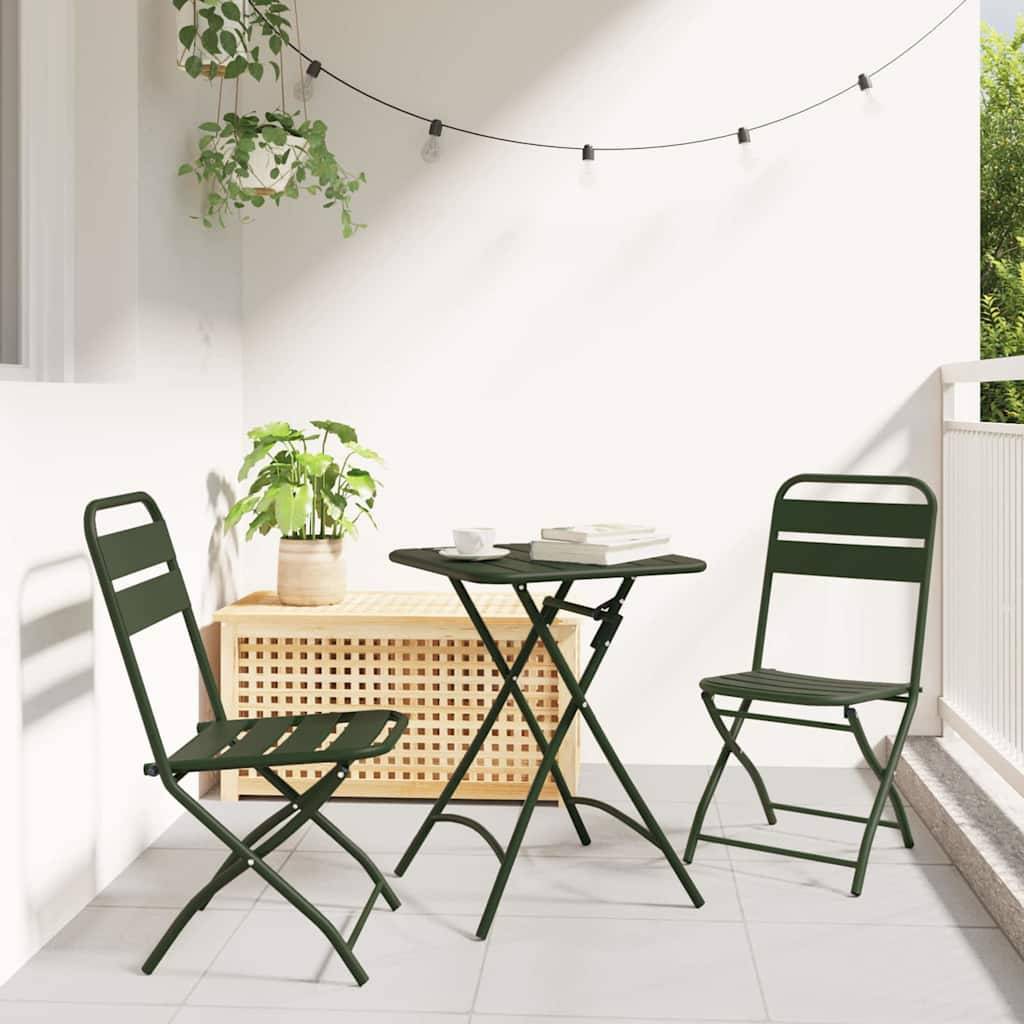 PANGIVO - Chaise de jardin pliante acier vert 42 x 52 x 82 cm - PANGIVO - Image 1