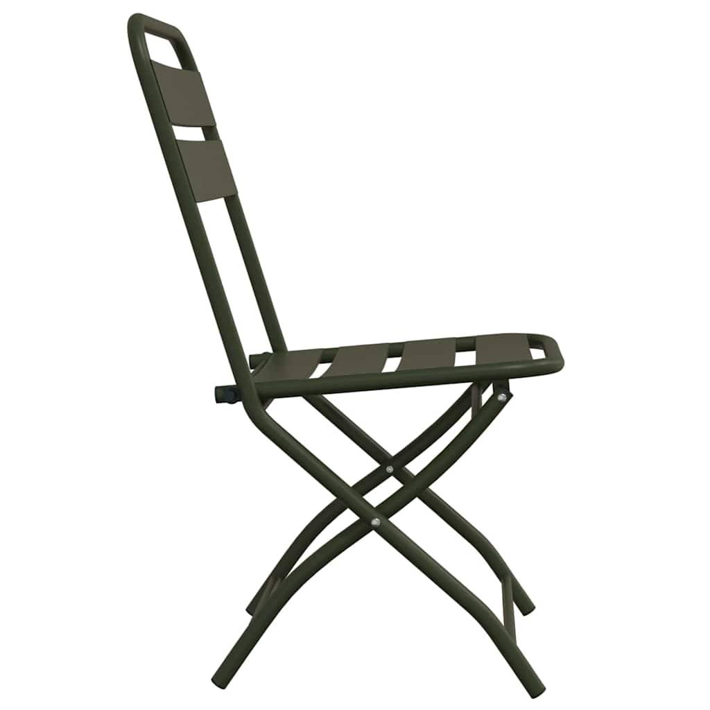 PANGIVO - Chaise de jardin pliante acier vert 42 x 52 x 82 cm - PANGIVO - Image 6