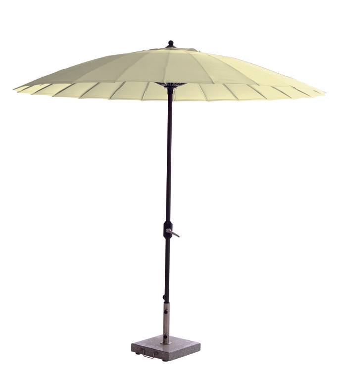 Garden Impressions - Parasol Manilla Ø 250 noir charbon / écru - Garden Impressions
