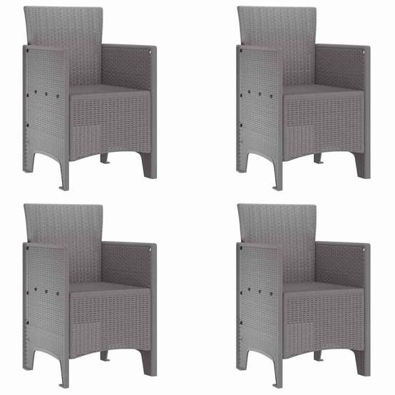 PANGIVO - Chaise de jardin polypropylène gris clair 53 x 49 x 85 cm, Poids :24.5kg - PANGIVO - Image 2