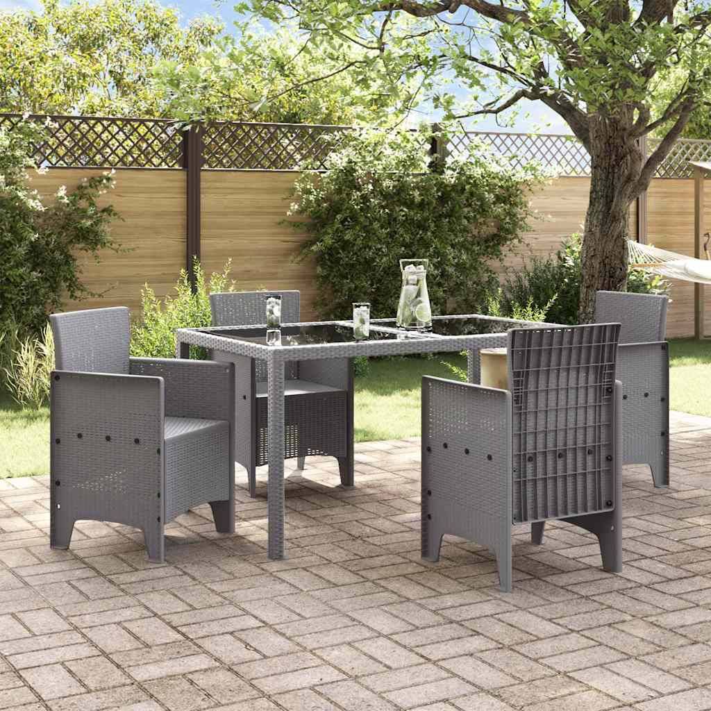 PANGIVO - Chaise de jardin polypropylène gris clair 53 x 49 x 85 cm, Poids :24.5kg - PANGIVO - Image 3
