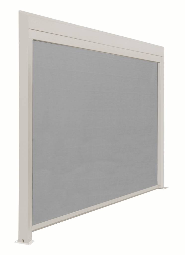 Proloisirs - Rideau Latéral 4m pour Pergola Autoportée Mira - Aluminium et TPEP - Crème et Perle PROLOISIRS