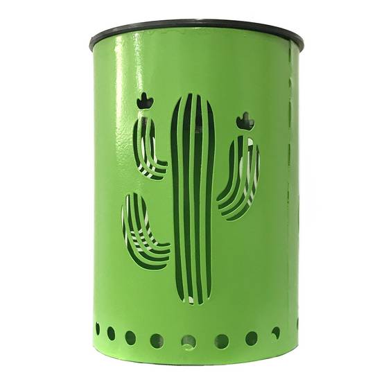 Lumisky - Lanterne solaire jeu de lumière CACTUS Vert Metal H13cm - Image 1