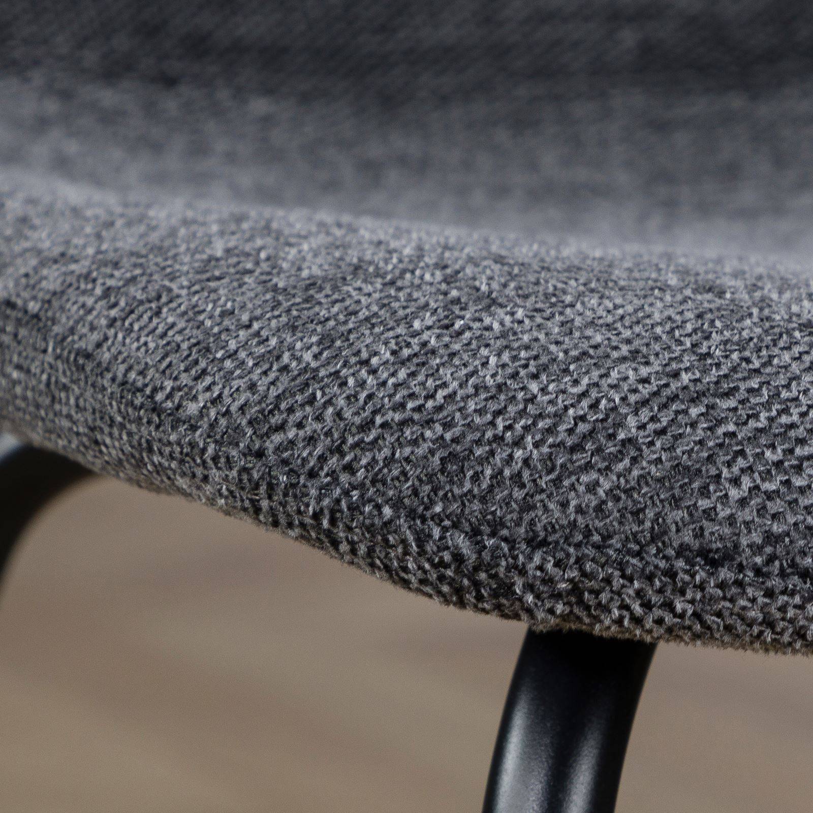 Lot de 4 chaises AUDREY en tissu noir - Image 6