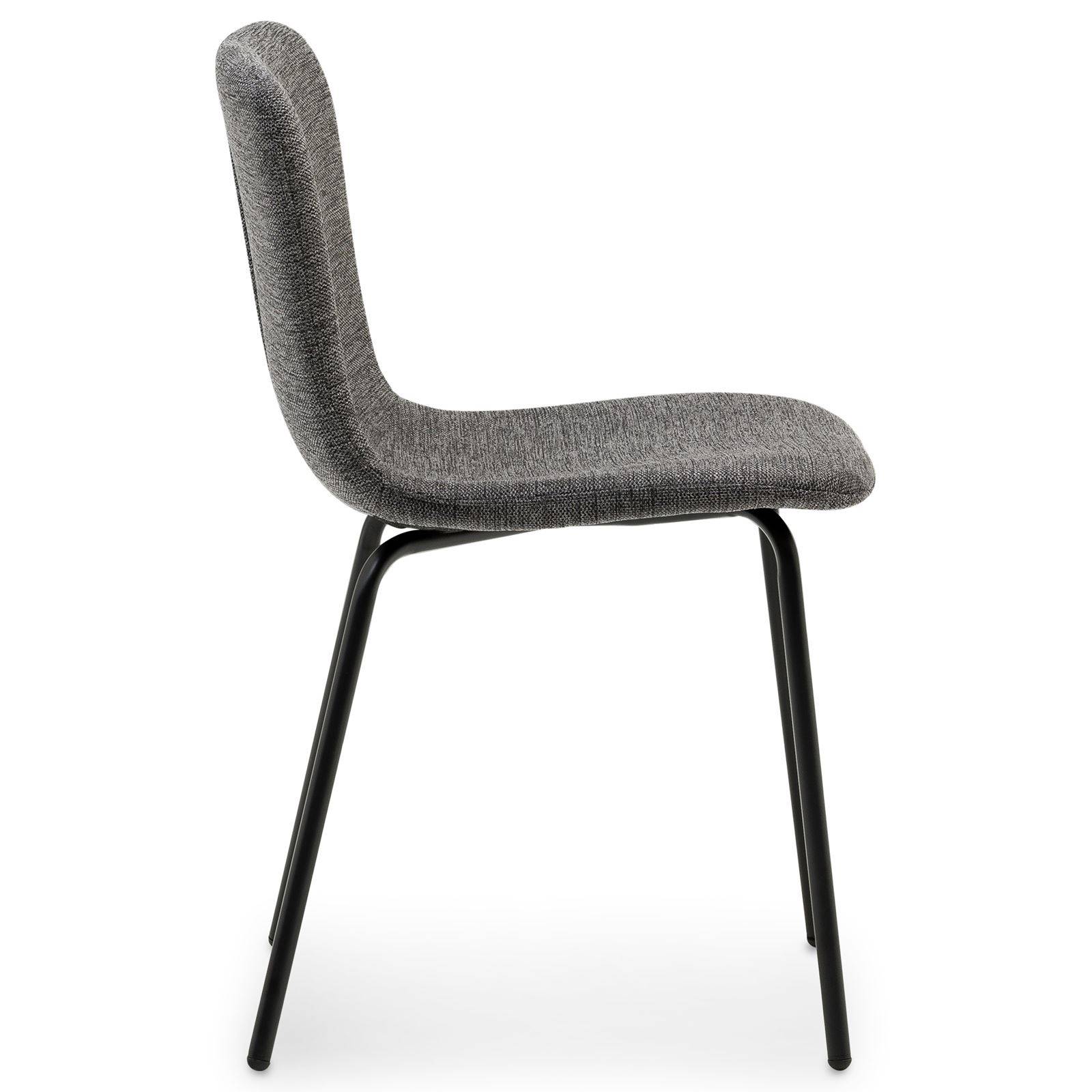 Lot de 4 chaises AUDREY en tissu noir - Image 8