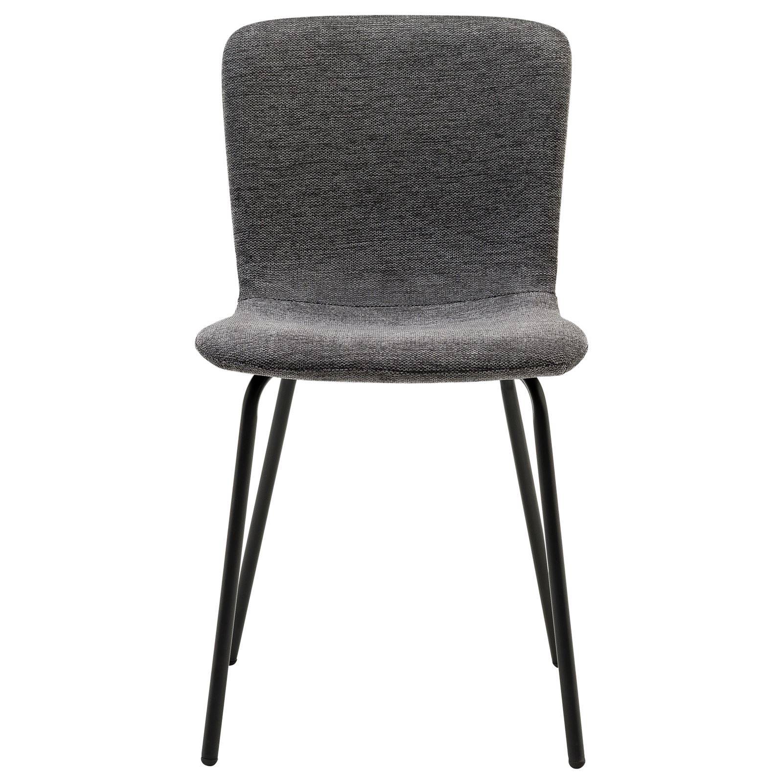 Lot de 4 chaises AUDREY en tissu noir - Image 1