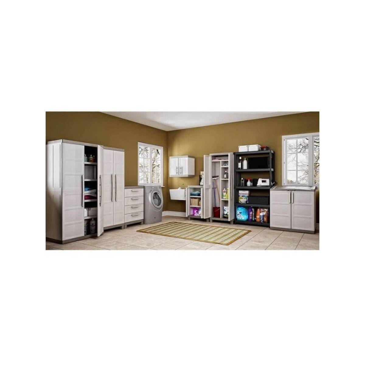 Keter - Armoire 2 portes 65 X 45 X 182cm 4 étagères verrouillable KETER Excellence - Imagen 2