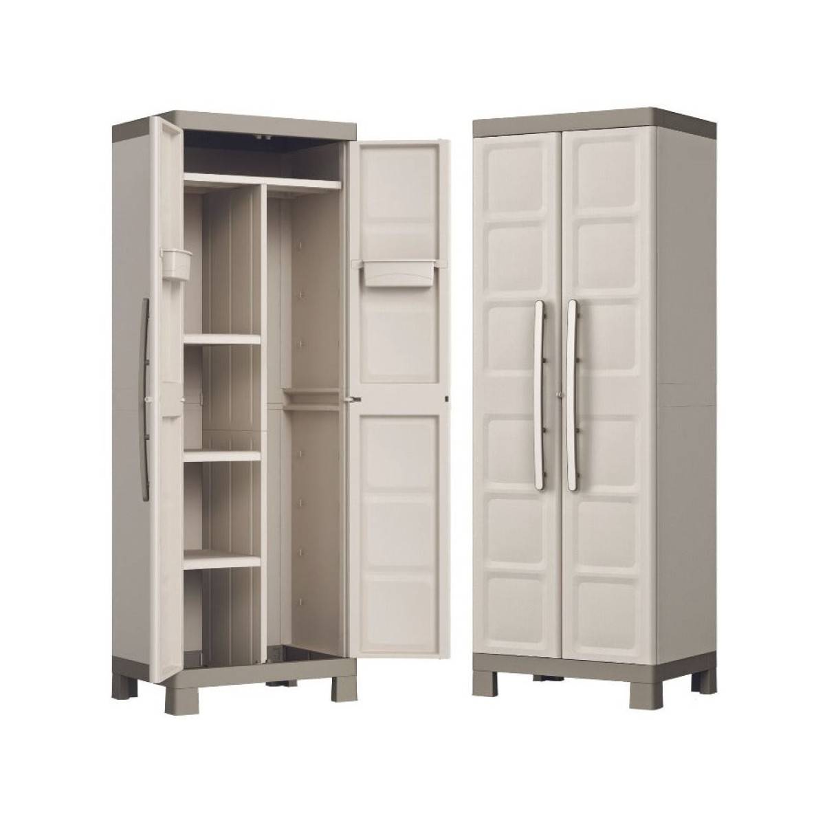 Keter - Armoire 2 portes 65 X 45 X 182cm 4 étagères verrouillable KETER Excellence - Imagen 1