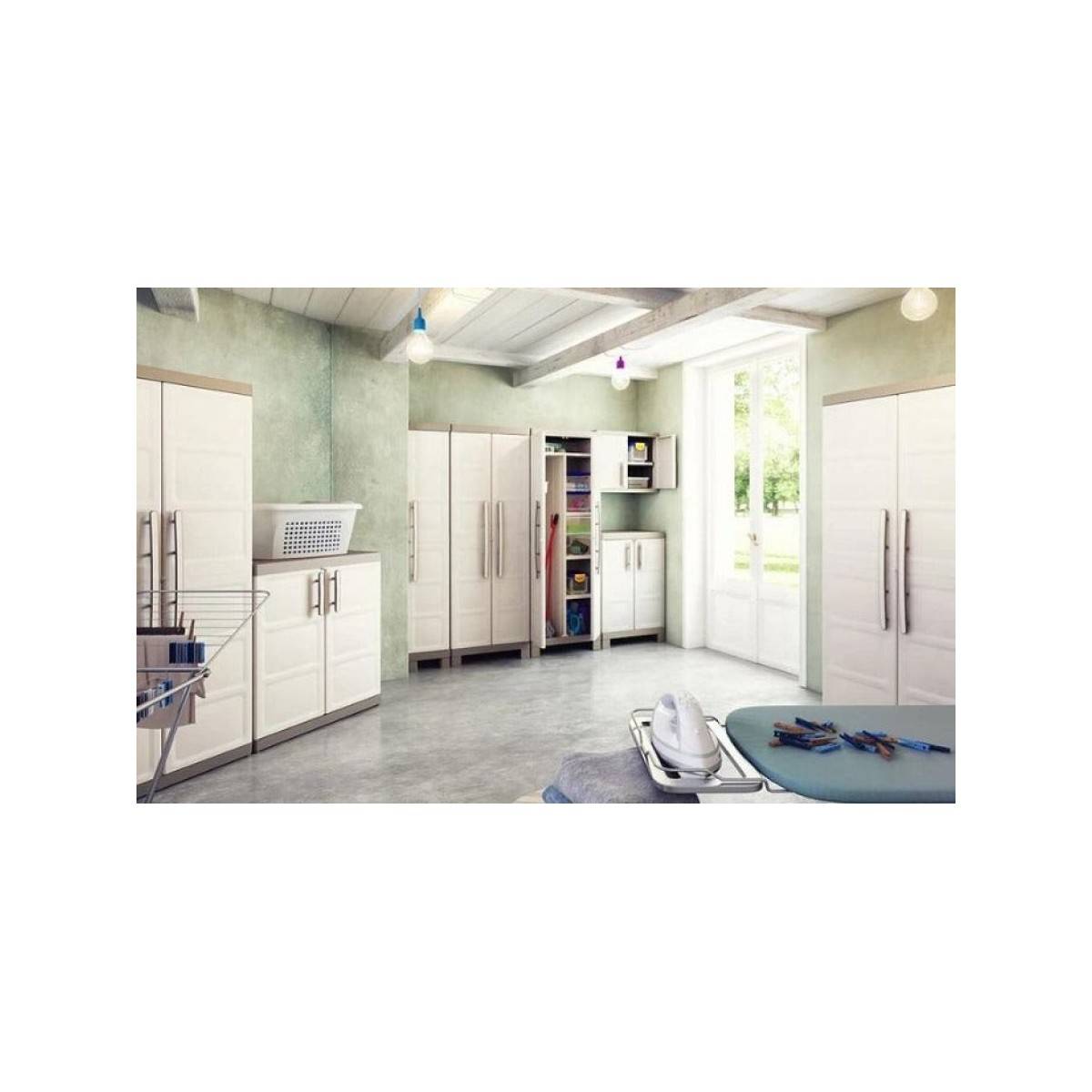 Keter - Armoire 2 portes 65 X 45 X 182cm 4 étagères verrouillable KETER Excellence - Imagen 3