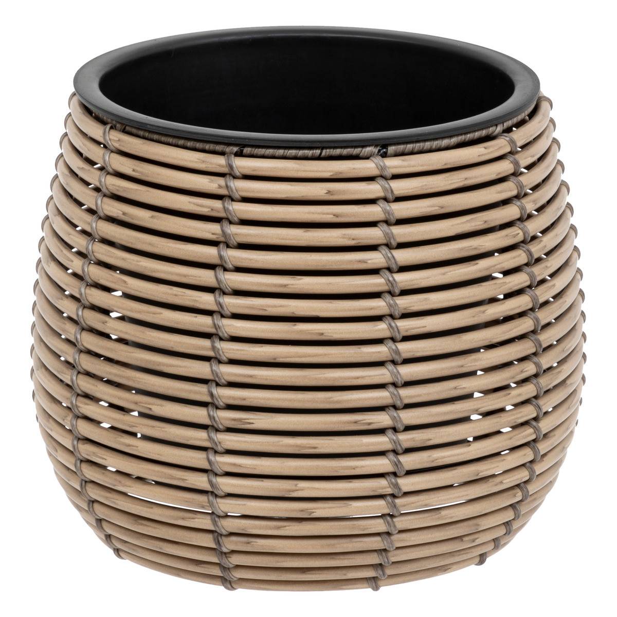 Lot de 3 Cache-pots aspect Rotin D 20 D 29 et D 45 cm - Image 3