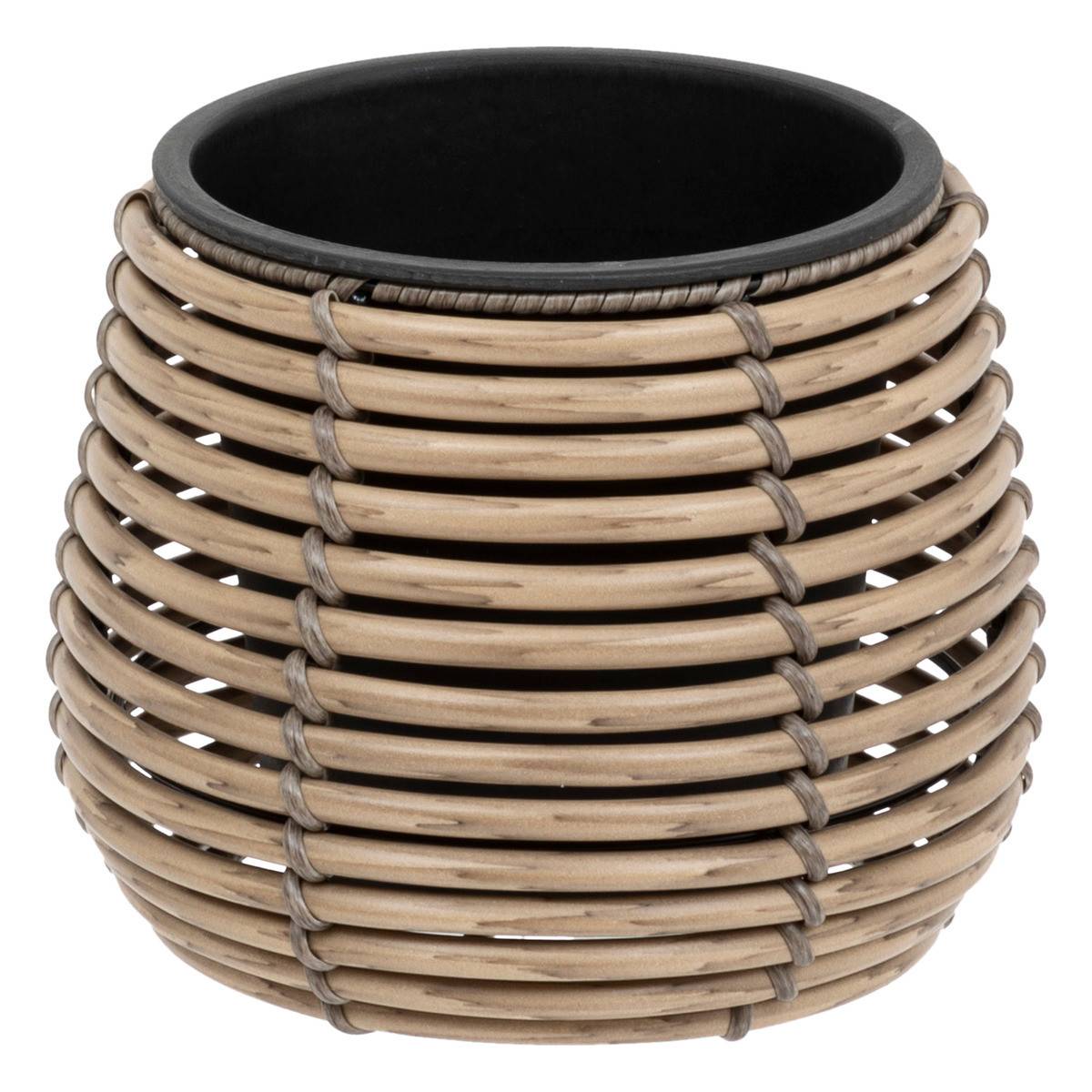 Lot de 3 Cache-pots aspect Rotin D 20 D 29 et D 45 cm - Image 4