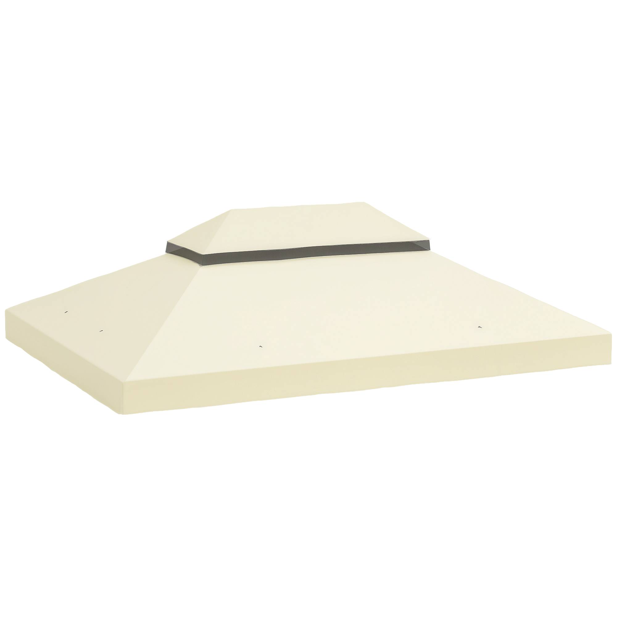 ComfortXL - Toile de rechange tonnelle tissu Oxford toit double ventilation 4x3m crème - ComfortXL Outdoor Living - Image 1
