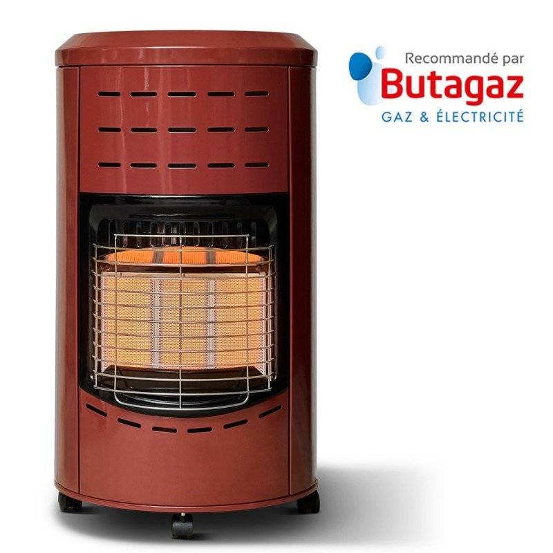 Favex - Chauffage d'appoint à gaz Calgary Rouge brique - FAVEX - Intérieur - Brûleur céramique Infrarouge - 3 Puissances - 40 m² - Image 3