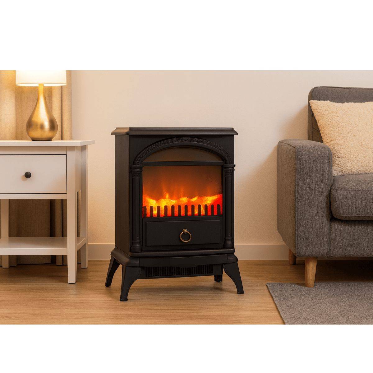 Cheminée électrique 1800W Effet flamme Chauffage d'appoint Santorin NIKLAS - Imagen 3