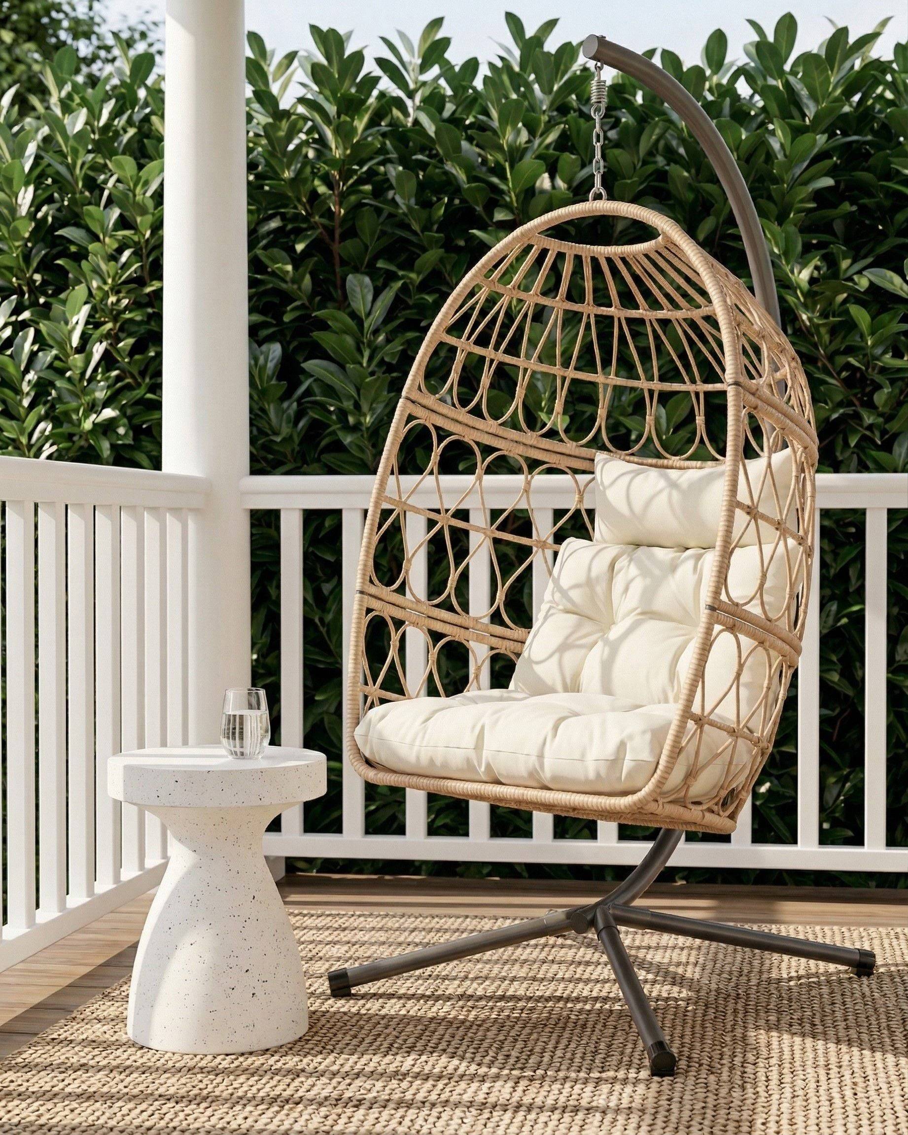 Beliani - Chaise porte-à-faux Tissu Naturel MONTALCINO - 102x105x195- Beliani - Image 1