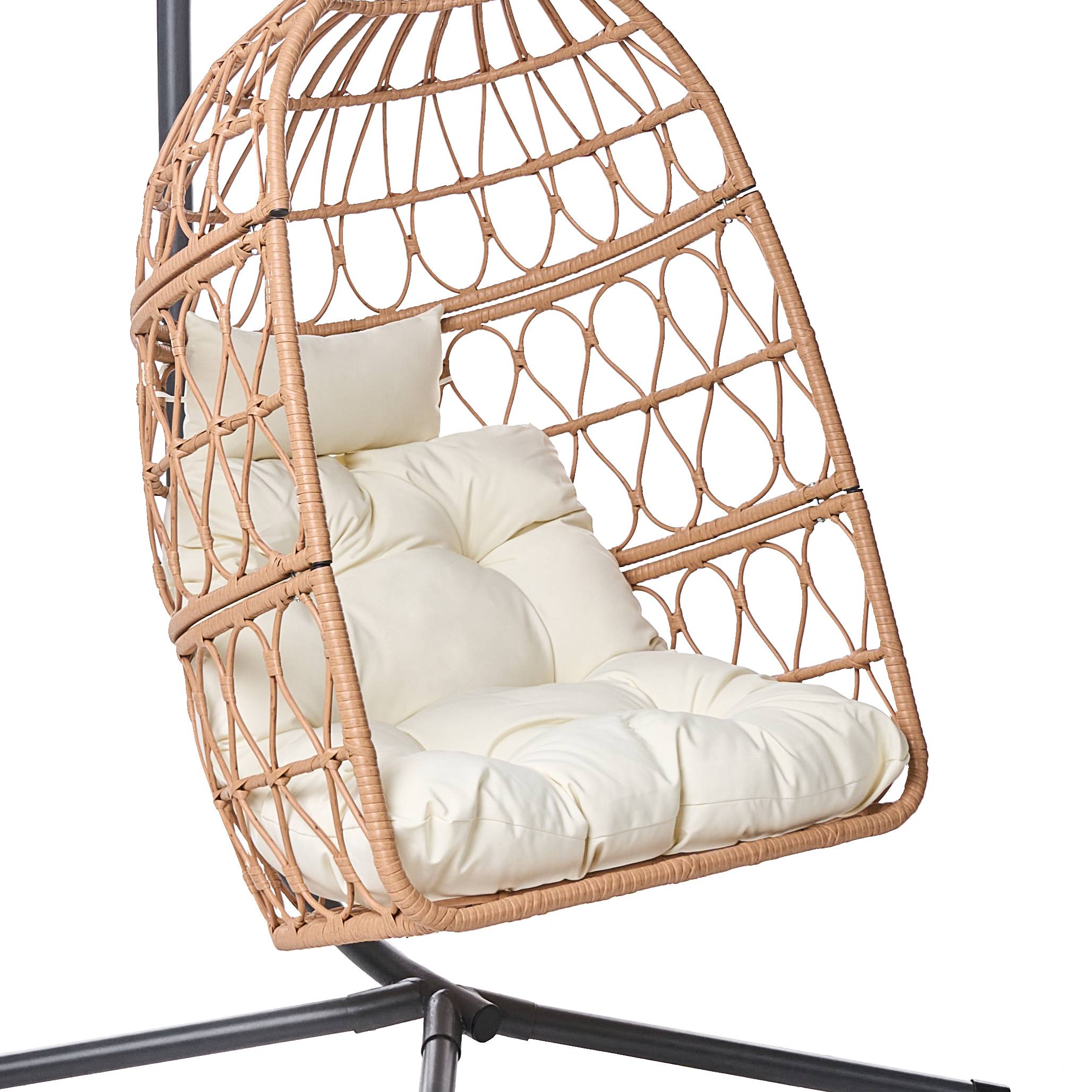 Beliani - Chaise porte-à-faux Tissu Naturel MONTALCINO - 102x105x195- Beliani - Image 7