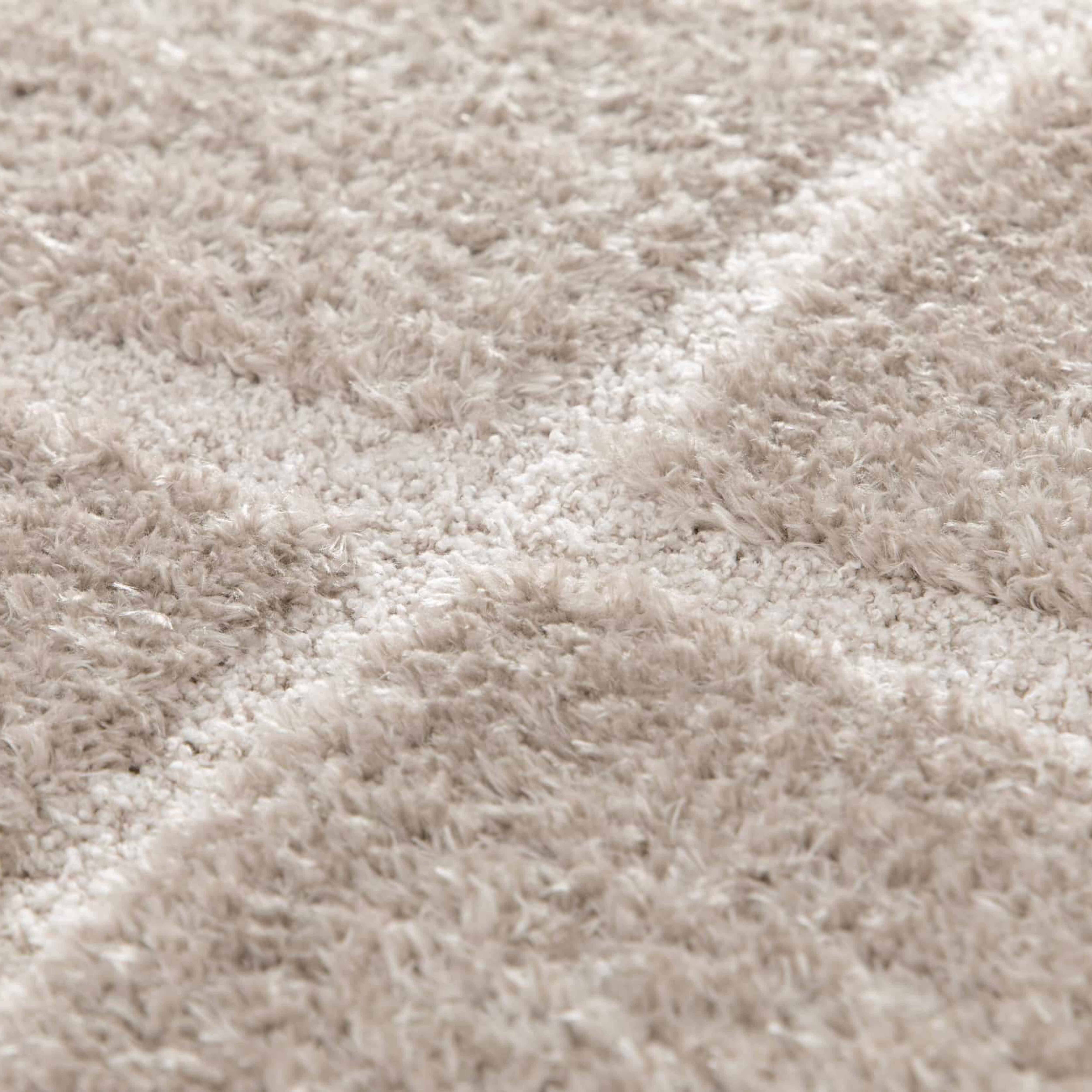 Oviala - Tapis rectangulaire à poils longs style shaggy taupe 160 x 230 cm Chessy - Oviala - Imagen 4