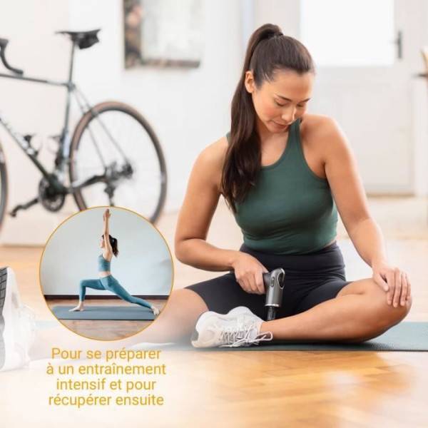 Pistolet de massage chaud & froid - MEDISANA - MG 560 - 10 intensités de percussion - 3 niveaux - 4 accessoires - Noir - Image 4