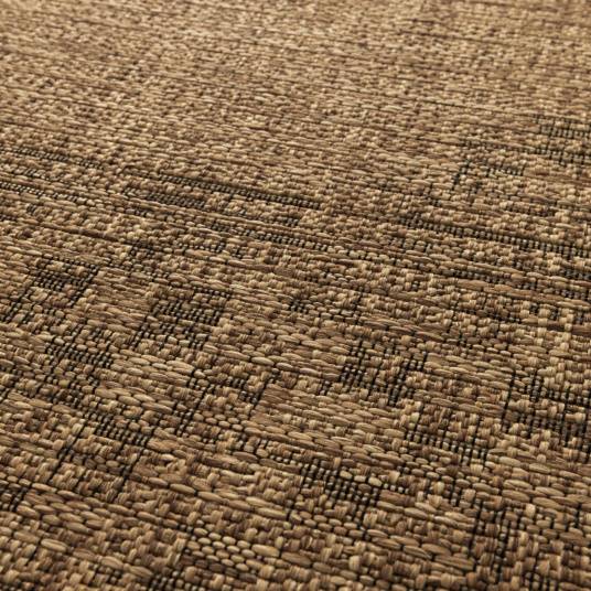 Decoweb - Tapis rond d'extérieur ou d'intérieur aspect naturel - Kira - Camel - Ø 120 cm - Decoweb - Imagen 4