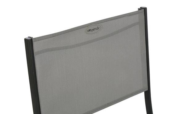 Hesperide - Lot de 4 chaises de jardin pliantes "Modula" galet & graphite acier traité époxy Hespéride - Image 2