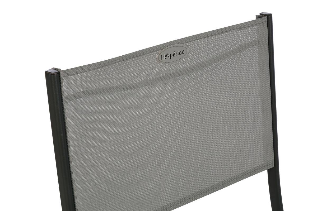 Hesperide - Lot de 4 chaises de jardin pliantes "Modula" galet & graphite acier traité époxy Hespéride - Image 2