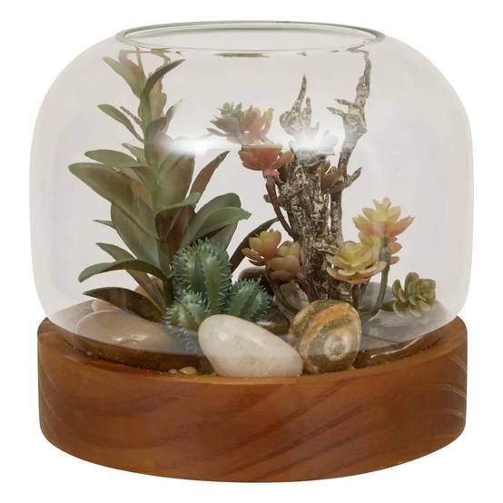 Terrarium de Plantes Artificielles "Wonj" 15cm Multicolore - Image 1