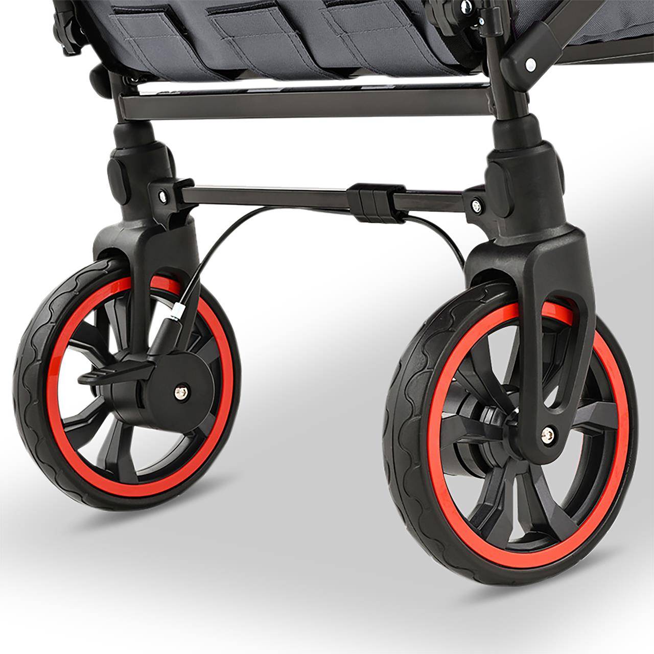 Chariot pliable confort FX-CT850 FUXLIFE avec toit UV et roues à suspension - Image 9