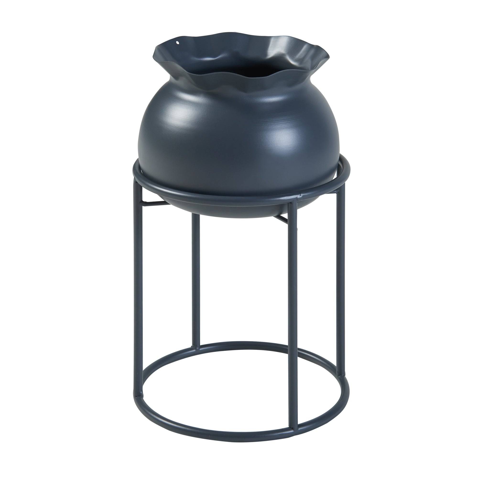 Helloshop26 - Porte-plantes style intemportel support 32 x 20 cm noir - Image 1