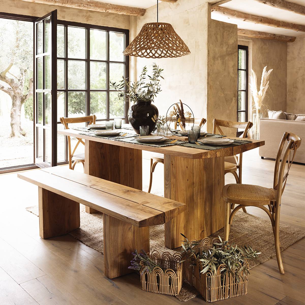 Atmosphera - Déco à poser "Lourmarin" métal roseau noir H32cm - Atmosphera Créateur d'intérieur - Imagen 1