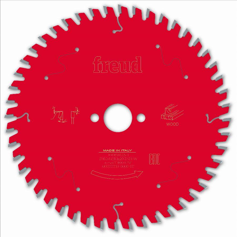 Lame pour scie circulaire portative filaire/sans fil FREUD - Ø160 1,8/1,3 AL20 Z48 BA 5° - F03FS09677 -FR06W005H - Imagen 2