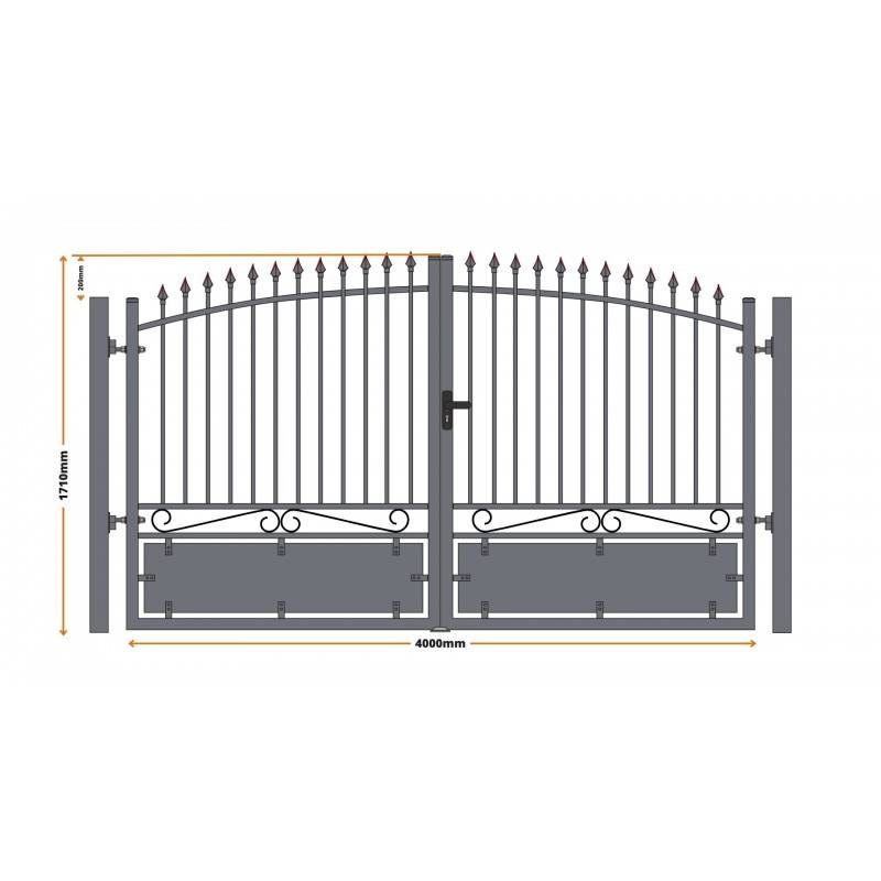 Portail aluminium tradition style ferronnerie 4m Noir - Easy Clôture - Imagen 9