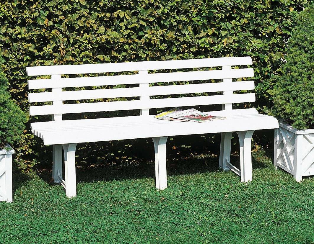 Dmora - Banc d'extérieur Dluzard, Banc de jardin monobloc, Banc d'extérieur, 100% Made in Italy, 145x49h74 cm, Blanc - Dmora - Imagen 5