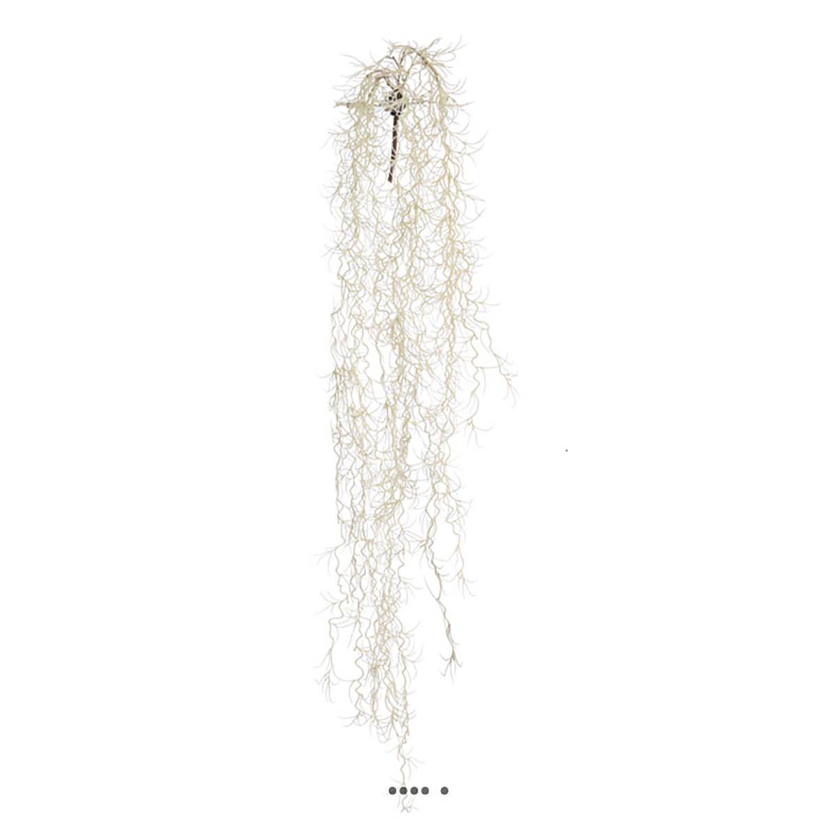 Chute de tillansia artificiel L 80 cm blanc - Image 1