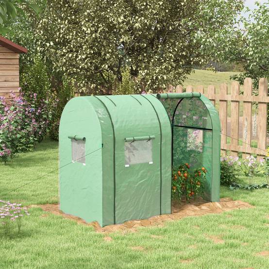 Serre de jardin à tomates en acier pour potager protection optimale 185x94x150cm vert - ComfortXL Outdoor Living - Image 3