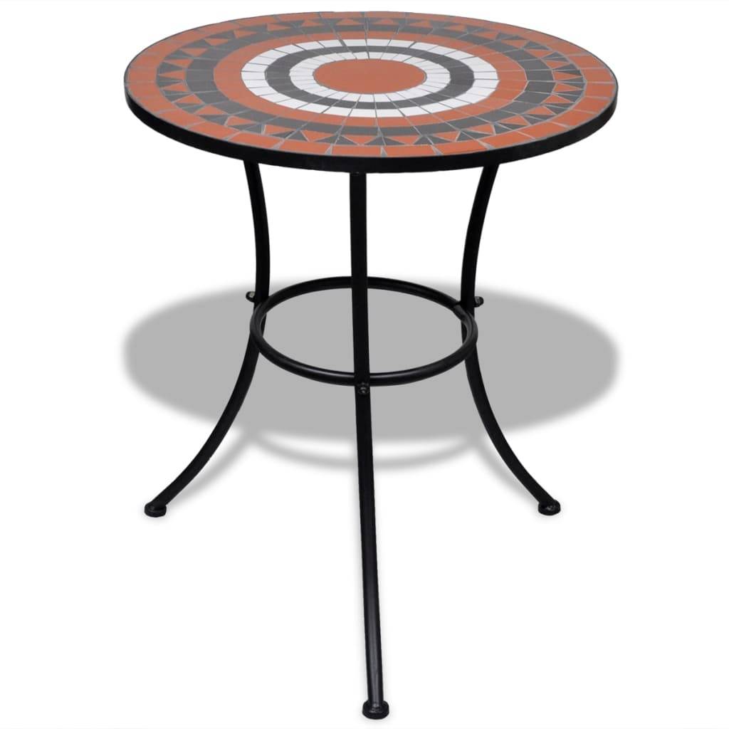 Vidaxl - Mobilier de bistro 3 pcs Carreau céramique Terre cuite et blanc vidaXL 271773 - Imagen 2