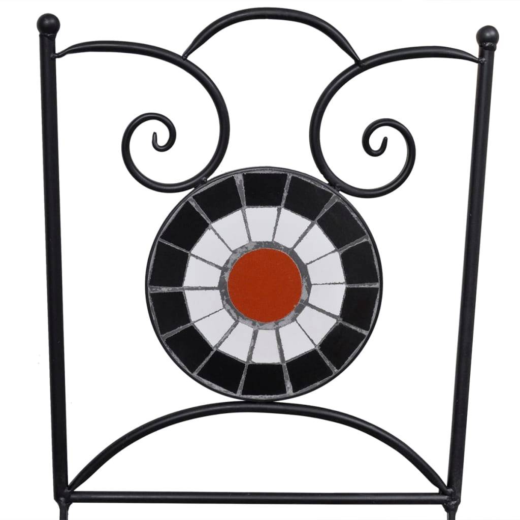 Vidaxl - Mobilier de bistro 3 pcs Carreau céramique Terre cuite et blanc vidaXL 271773 - Imagen 6