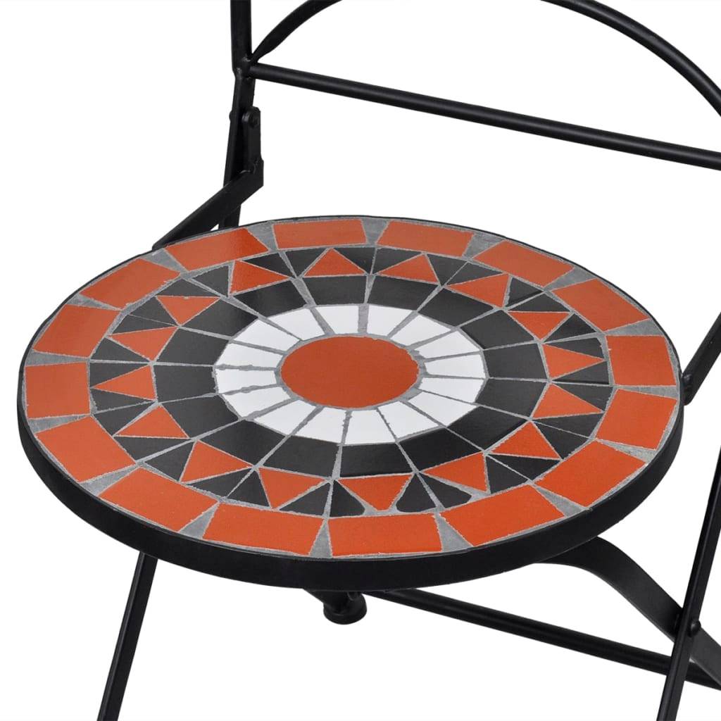 Vidaxl - Mobilier de bistro 3 pcs Carreau céramique Terre cuite et blanc vidaXL 271773 - Imagen 5