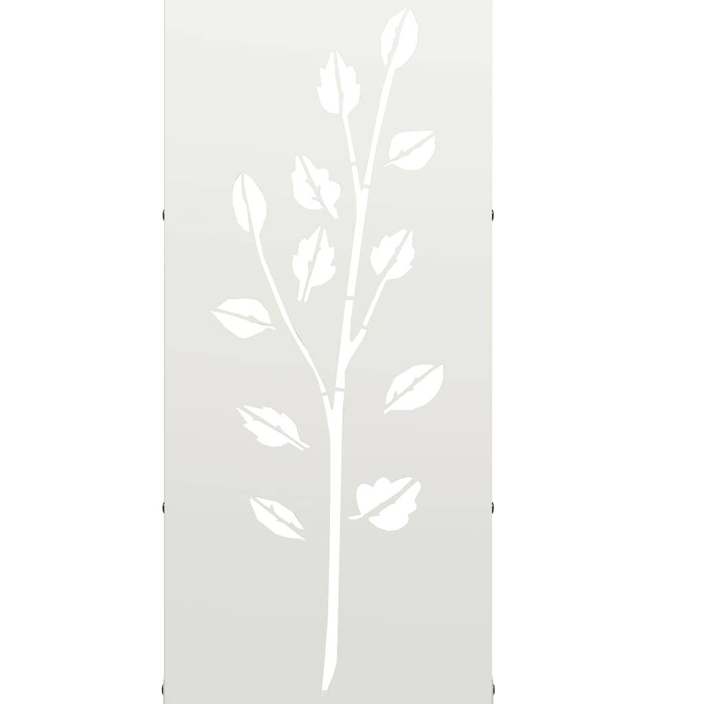 Porte-Bûches Vertical Haut en Acier Blanc, Rangement Intérieur 80 cm – ComfortXL Outdoor Living - Image 9