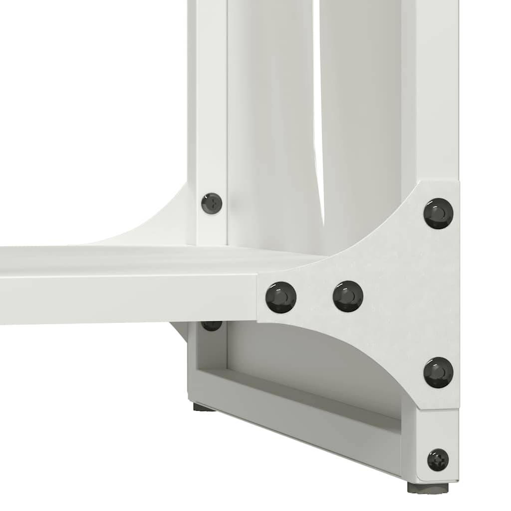 Porte-Bûches Vertical Haut en Acier Blanc, Rangement Intérieur 80 cm – ComfortXL Outdoor Living - Image 8