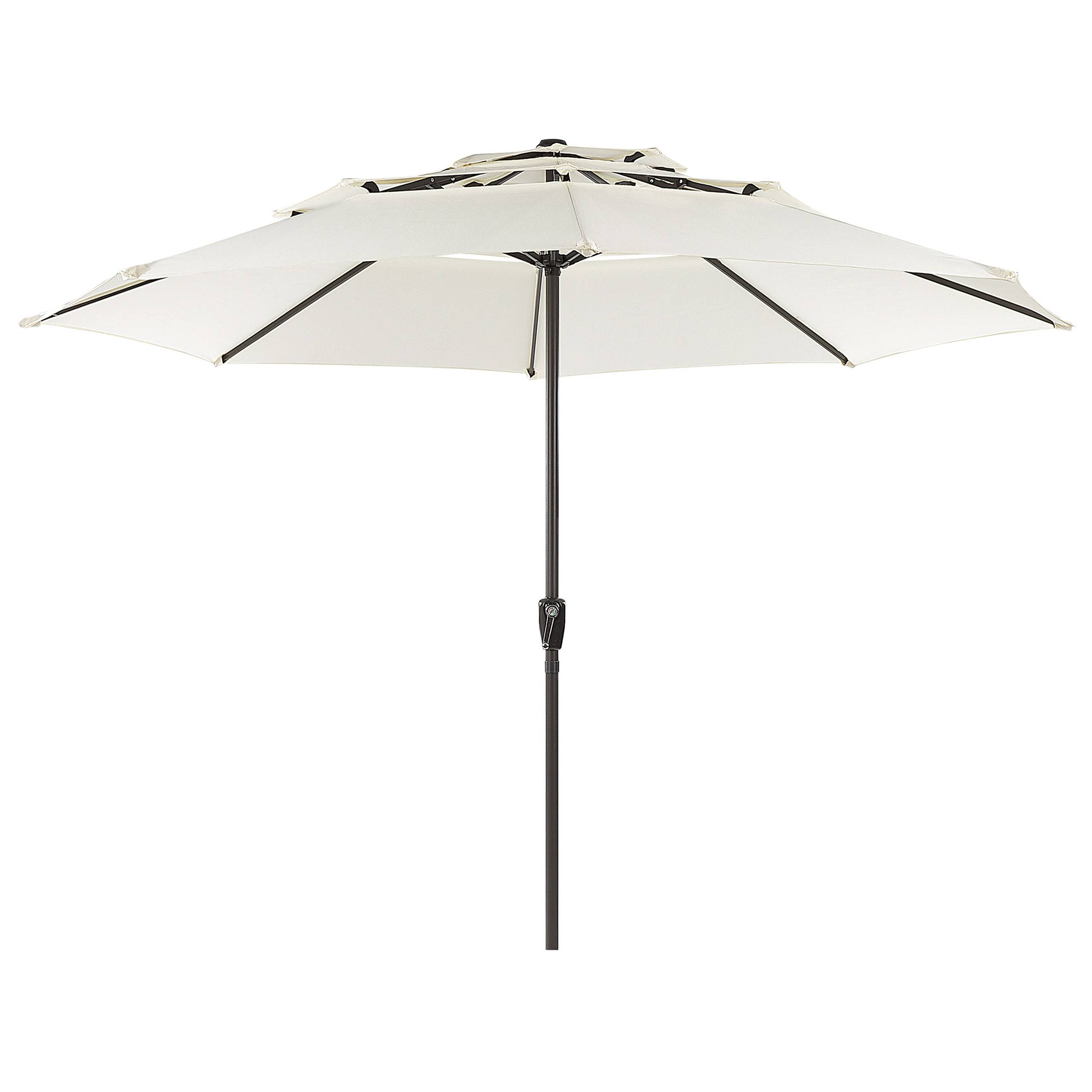 Beliani - Parasol droit Tissu Beige clair BIBIONE - Beliani - Imagen 2