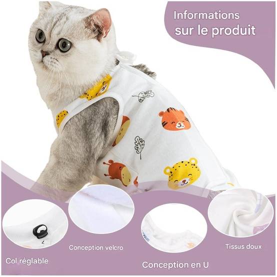 Combinaison médicale de convalescence pour chiens et chats - Lytech - Image 2