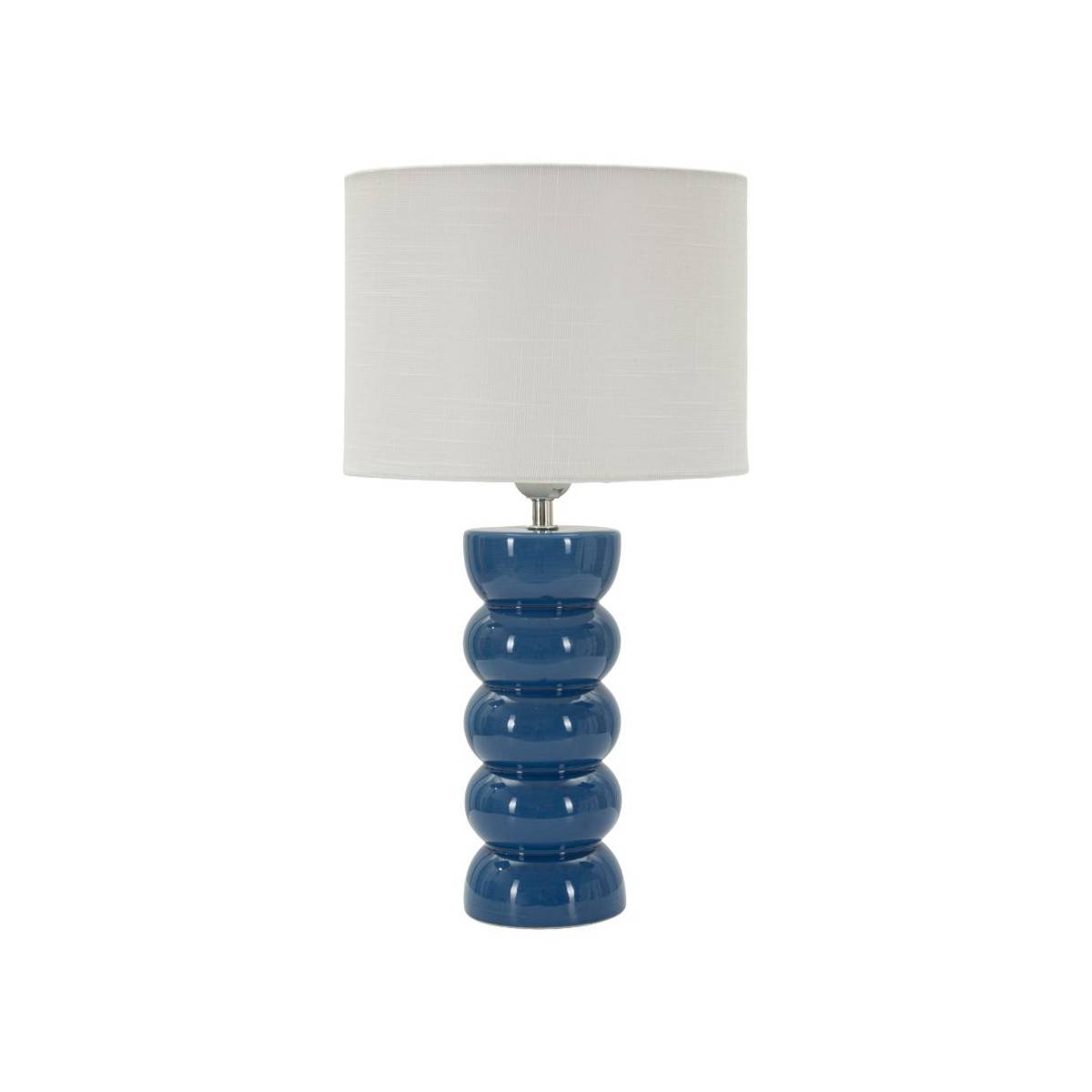 Paris Prix - Lampe à Poser en Céramique "Torr" 46cm Bleu - Image 1