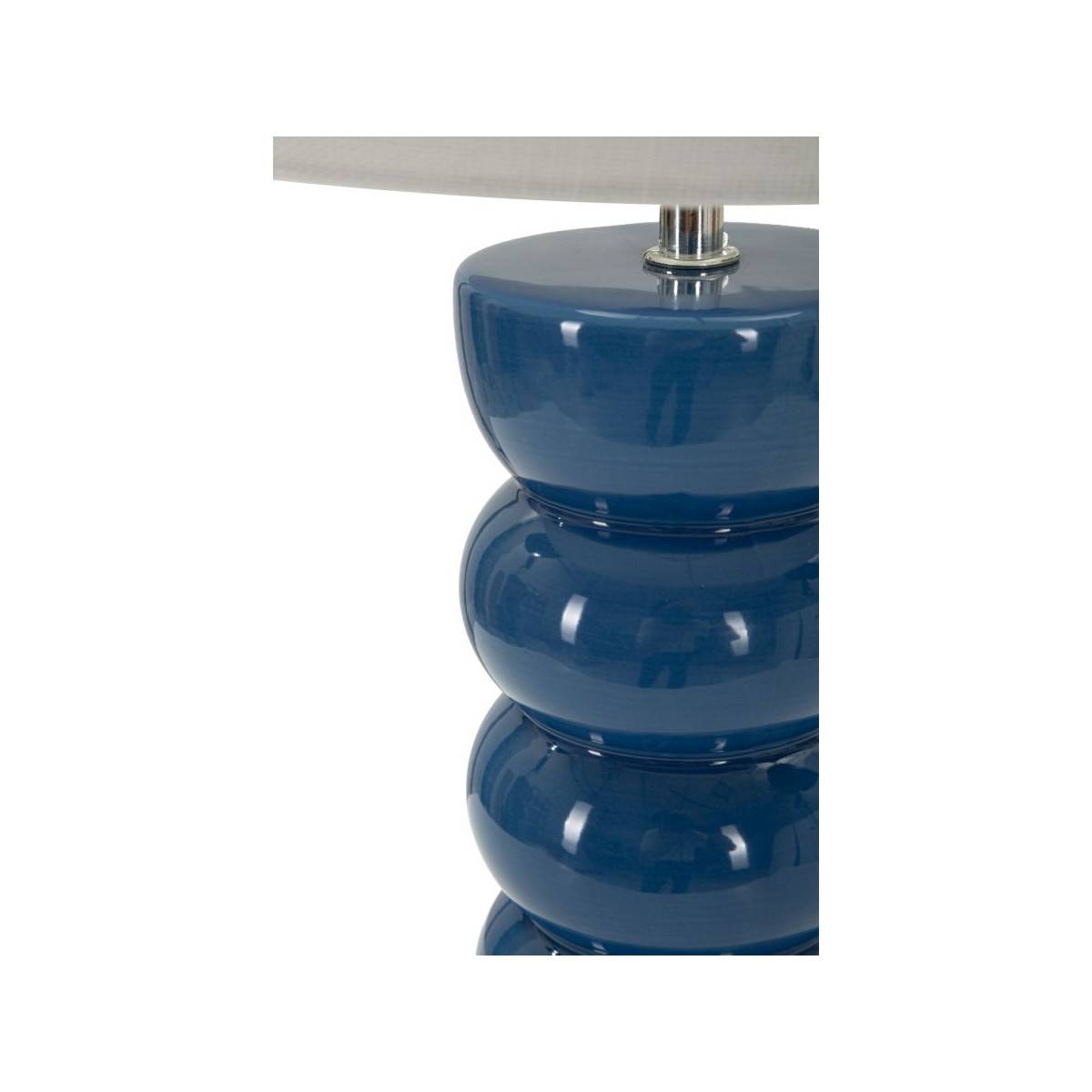 Paris Prix - Lampe à Poser en Céramique "Torr" 46cm Bleu - Image 3