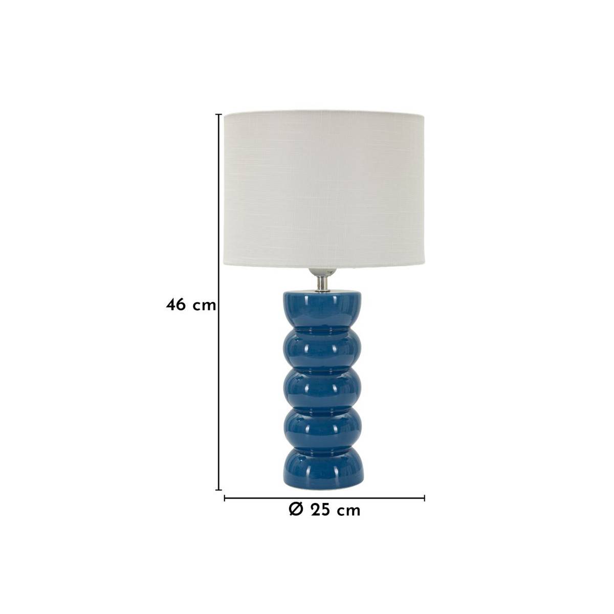 Paris Prix - Lampe à Poser en Céramique "Torr" 46cm Bleu - Image 6
