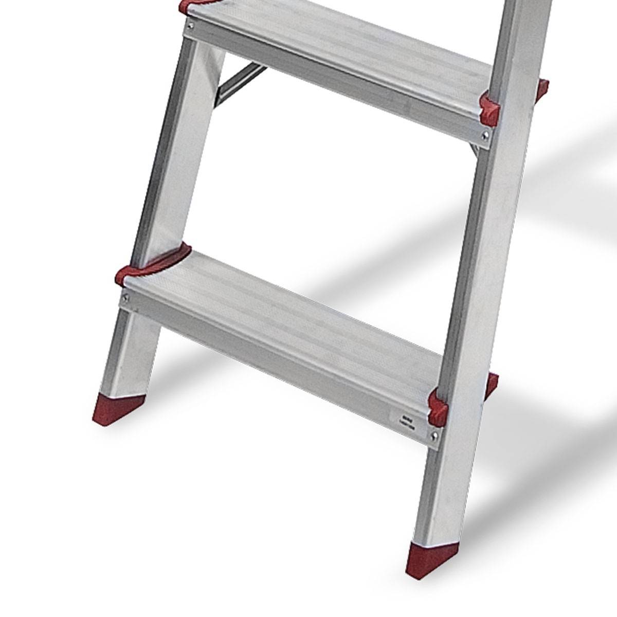 Vito - Escabeau en aluminium 2 X 5 marches Charge 150 kg Hauteur 1,14 m VITO Fabriqué en Europe - Imagen 4