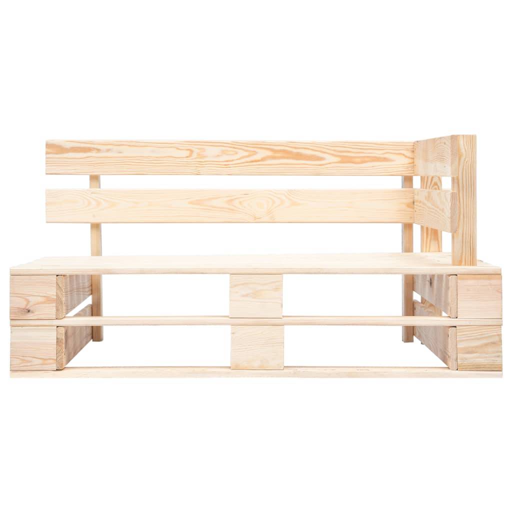 Helloshop26 - Banc de jardin meuble de patio d'extérieur terrasse d'angle 110 x 65 x 55 cm palette de jardin bois - Imagen 2