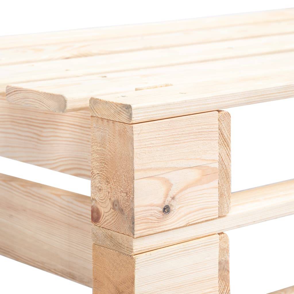 Helloshop26 - Banc de jardin meuble de patio d'extérieur terrasse d'angle 110 x 65 x 55 cm palette de jardin bois - Imagen 4