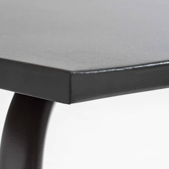 Oviala - Ensemble table de jardin en métal et 4 chaises anthracite Palavas - Oviala - Imagen 6