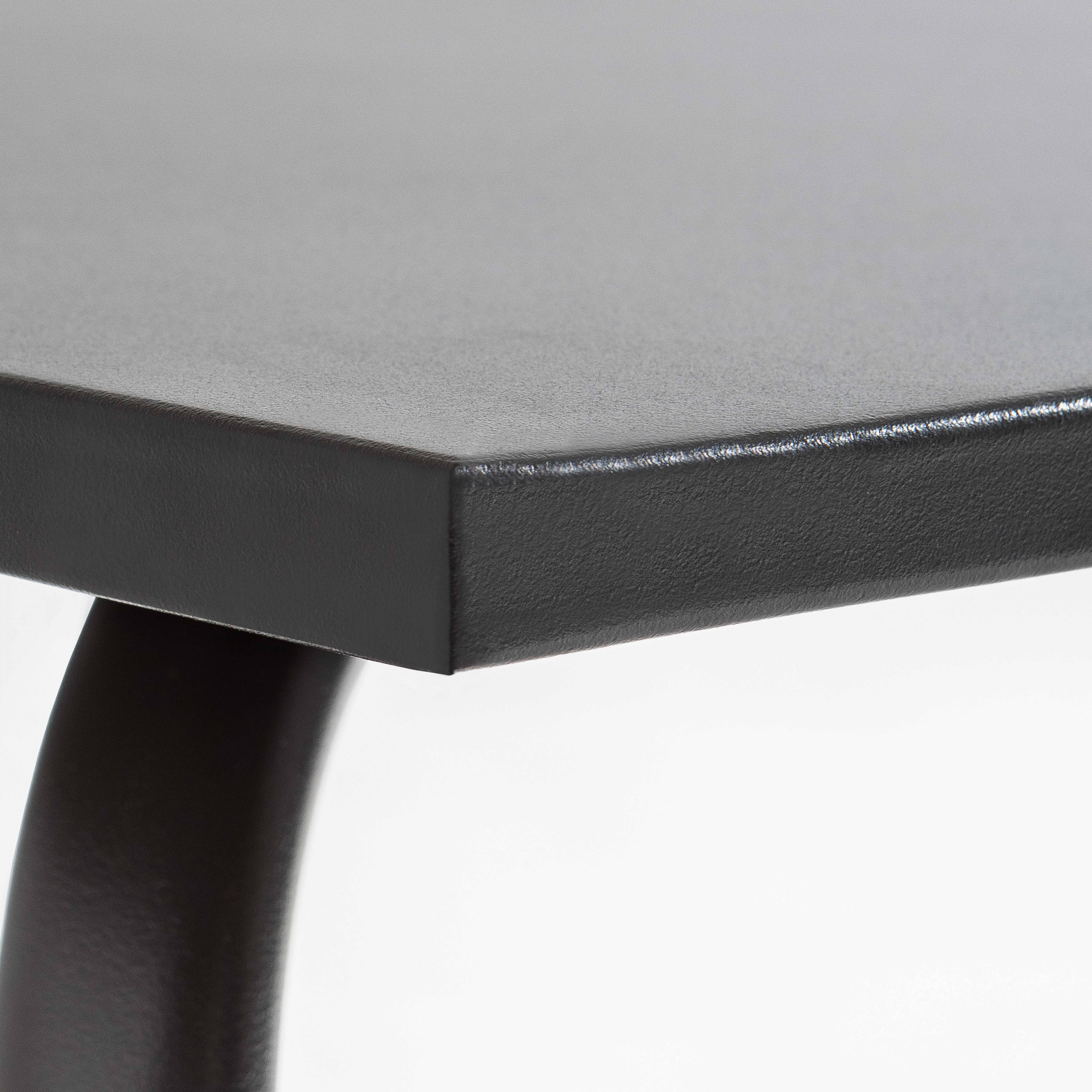 Oviala - Ensemble table de jardin en métal et 4 chaises anthracite Palavas - Oviala - Imagen 6